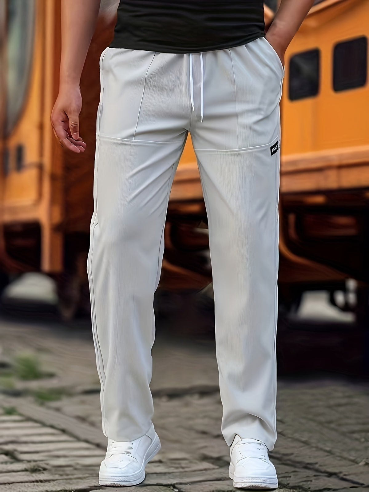 Leah | Men's Jogger Pants | Casual Everyday Trousers | Cotton Blend, Relaxed Fit