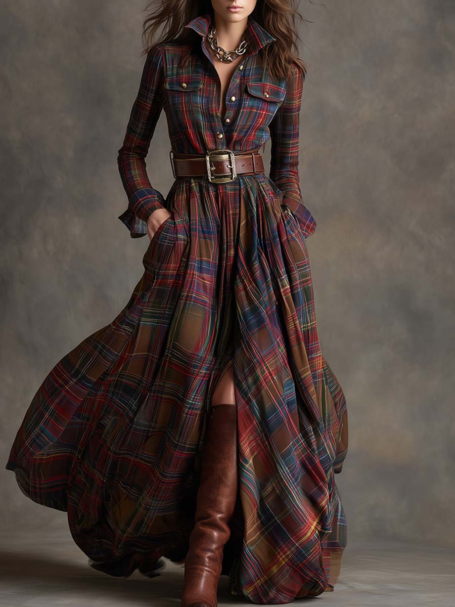 Romilly | Women's Shirt Dress | Button-Down, Plaid, Relaxed Fit