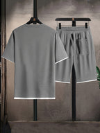 Dahlia | Men's Two-Piece Set | Waffle Fabric, Relaxed Fit | T-Shirt & Shorts