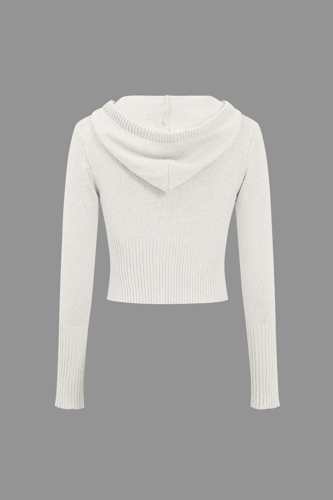 Women 2 Piece Knit Hoodie Flared Pants Set