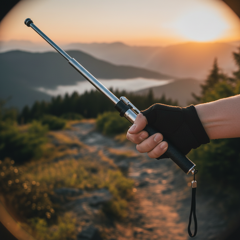 Lena | Self-Defense Walking Stick | Anti-Slip, One-Click, Alloy | Urban Safety