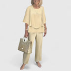 Jolie | Women's Two-Piece Pant Set | Relaxed Fit, Wide Leg