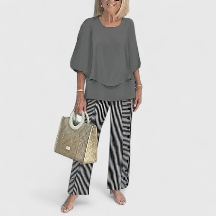 Jolie | Women's Two-Piece Pant Set | Relaxed Fit, Wide Leg