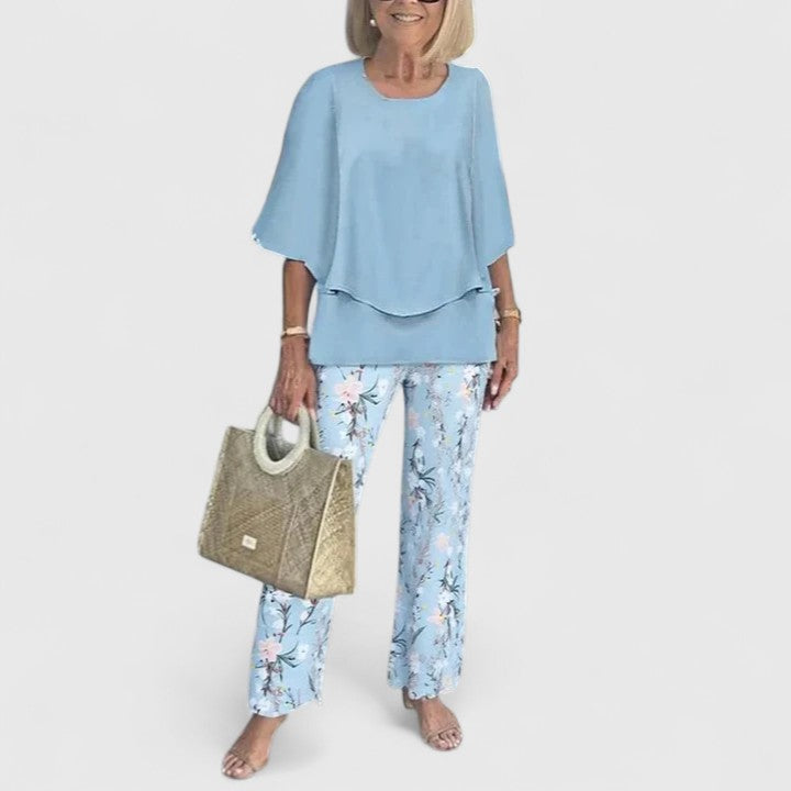 Jolie | Women's Two-Piece Pant Set | Relaxed Fit, Wide Leg