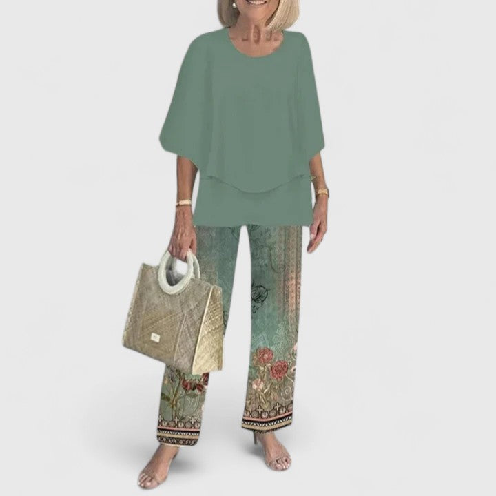 Jolie | Women's Two-Piece Pant Set | Relaxed Fit, Wide Leg