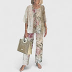 Jolie | Women's Two-Piece Pant Set | Relaxed Fit, Wide Leg