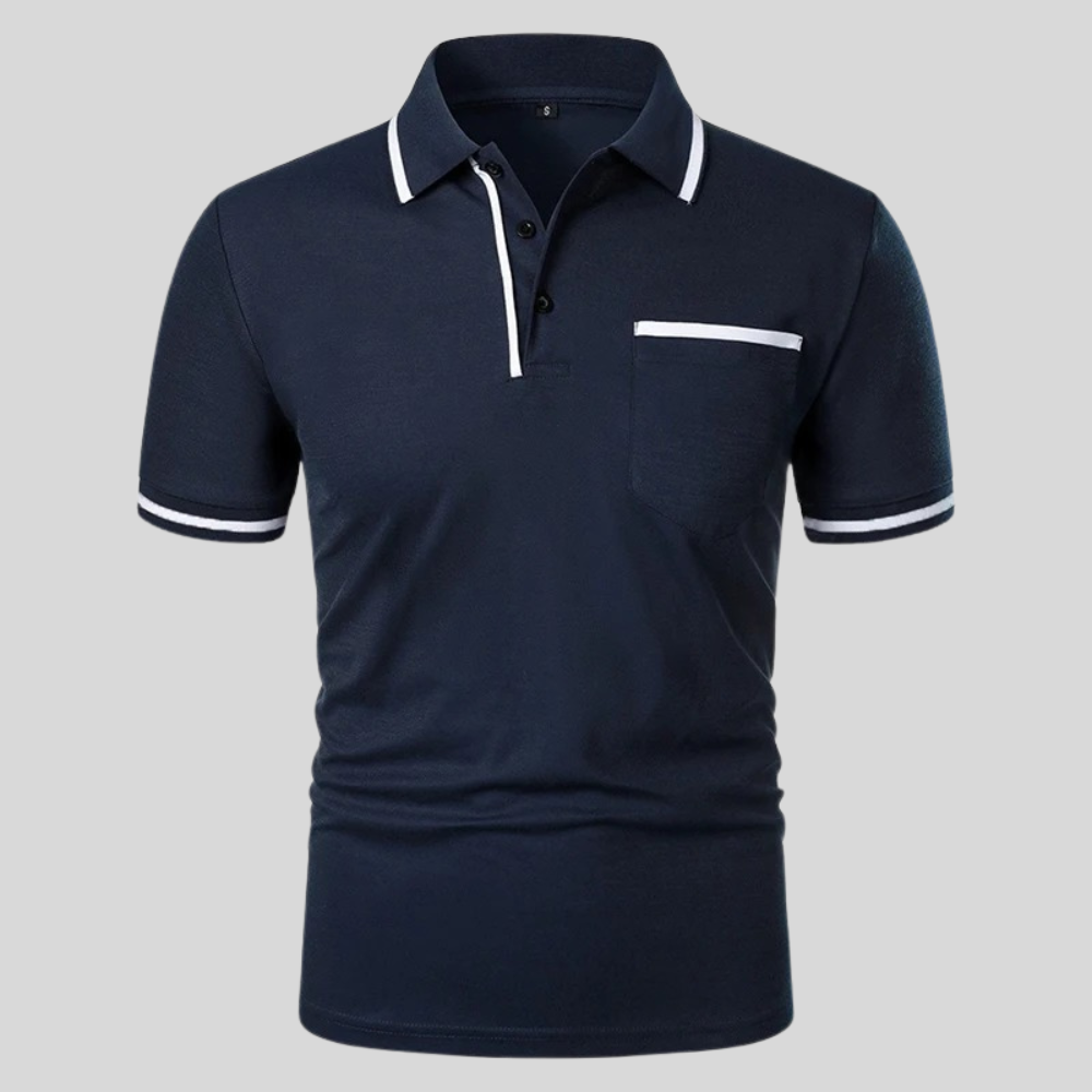 Men Polo Shirt Short Sleeve Regular Fit Chest Pocket