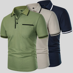 Men Polo Shirt Short Sleeve Regular Fit Chest Pocket