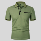 Men Polo Shirt Short Sleeve Regular Fit Chest Pocket