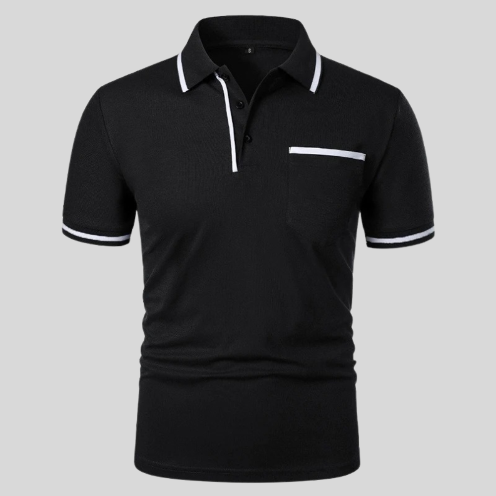 Men Polo Shirt Short Sleeve Regular Fit Chest Pocket