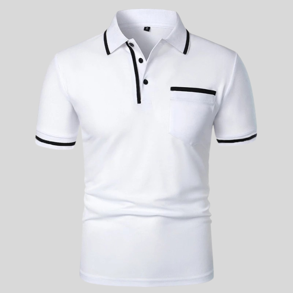 Men Polo Shirt Short Sleeve Regular Fit Chest Pocket