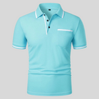 Men Polo Shirt Short Sleeve Regular Fit Chest Pocket