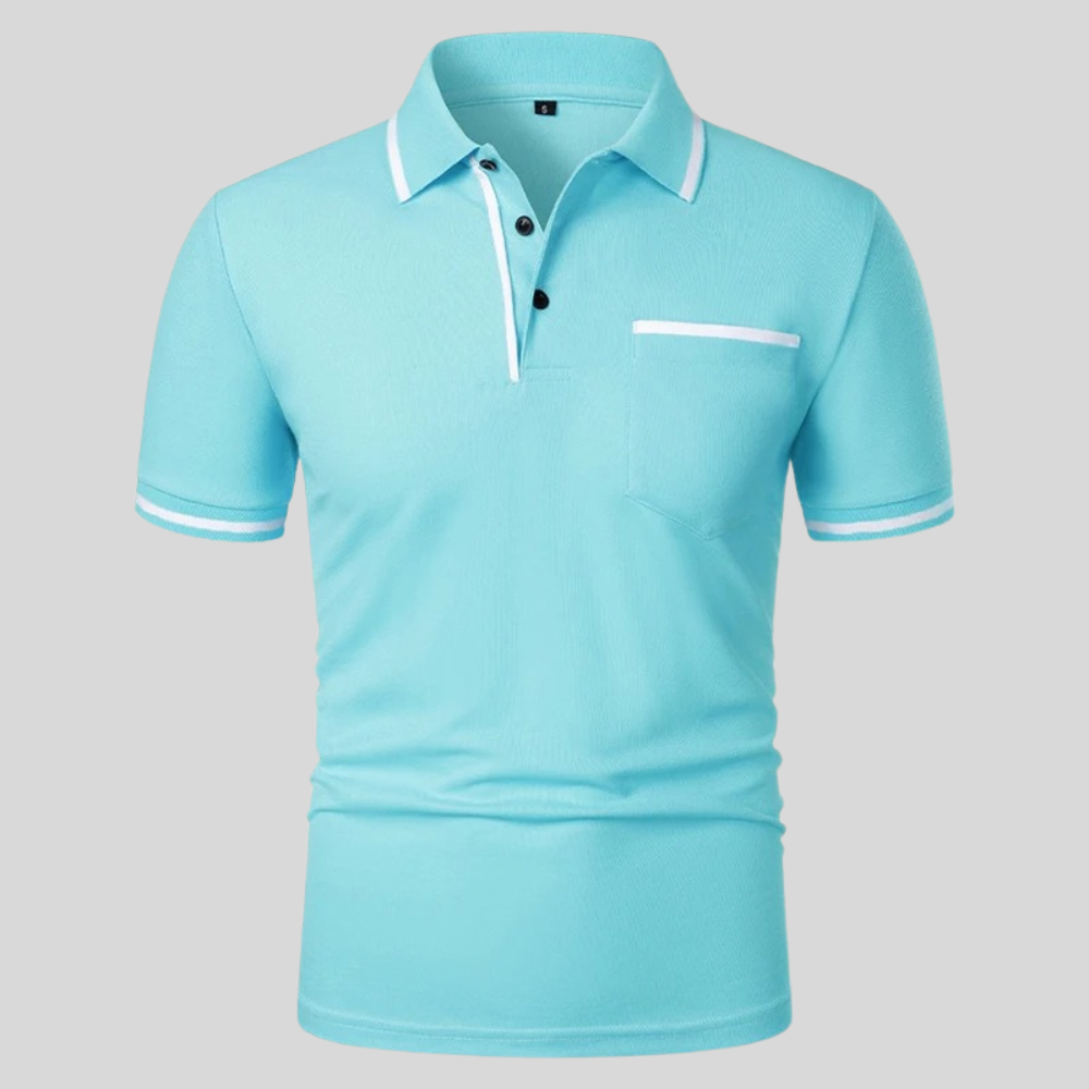 Men Polo Shirt Short Sleeve Regular Fit Chest Pocket