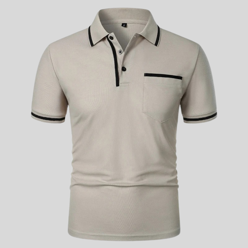 Men Polo Shirt Short Sleeve Regular Fit Chest Pocket