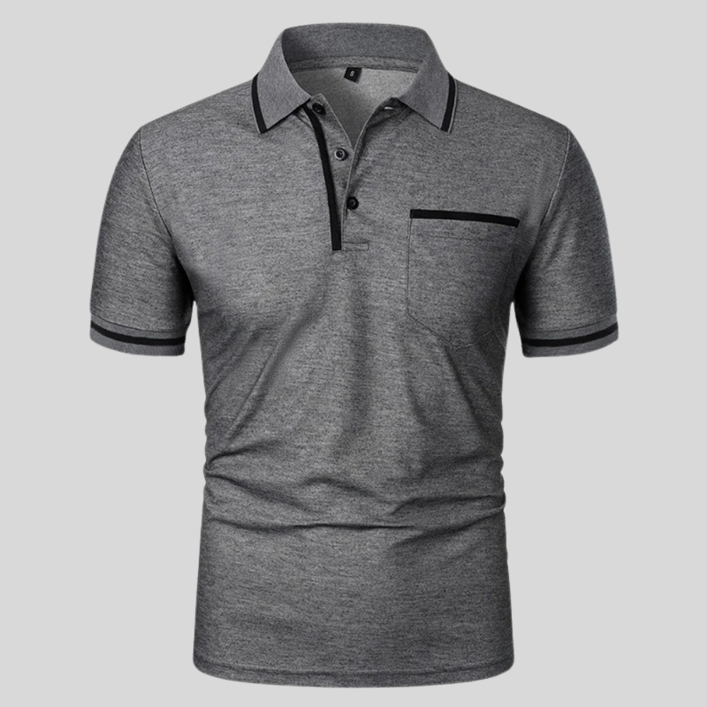 Men Polo Shirt Short Sleeve Regular Fit Chest Pocket