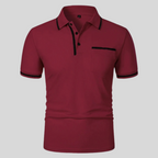 Men Polo Shirt Short Sleeve Regular Fit Chest Pocket