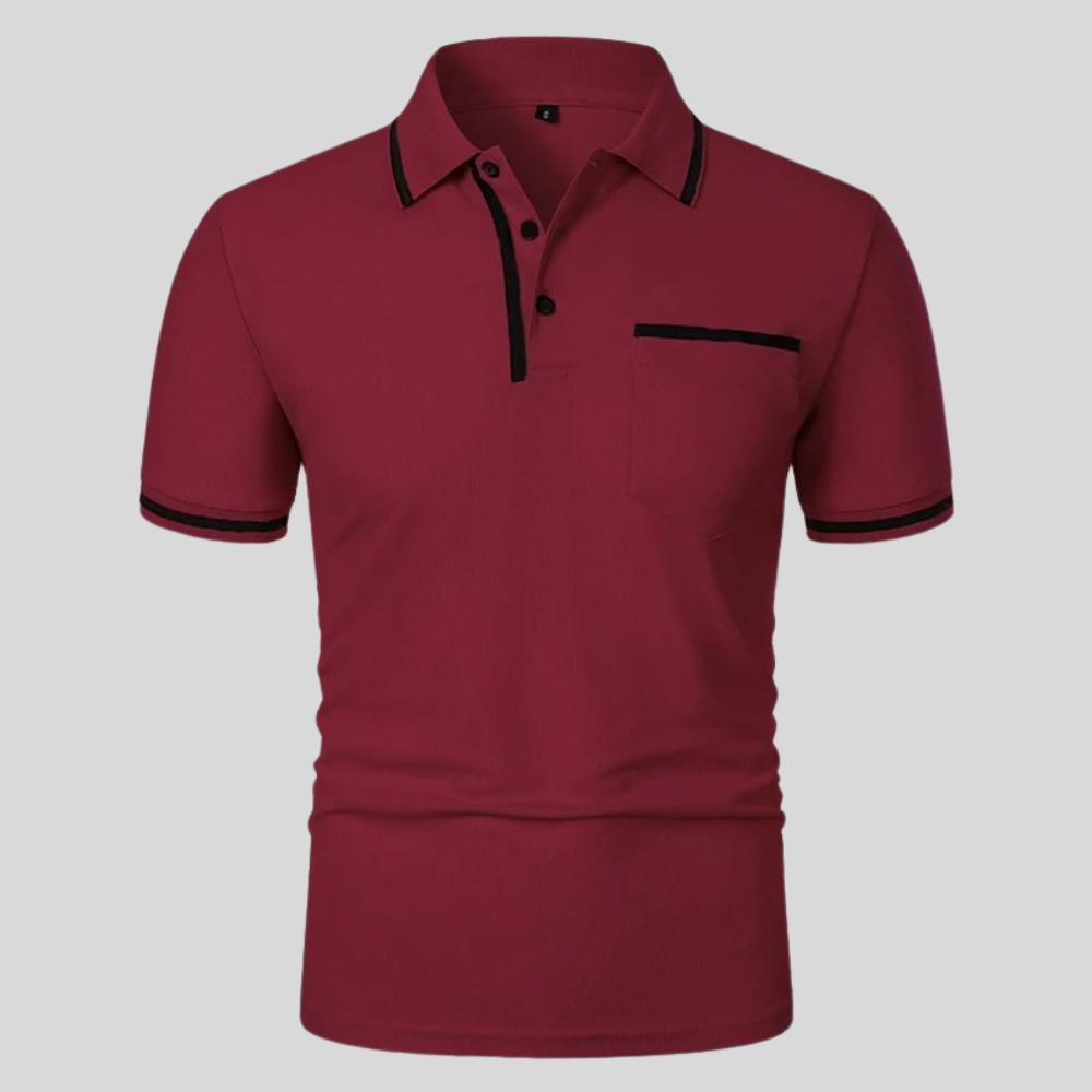 Men Polo Shirt Short Sleeve Regular Fit Chest Pocket