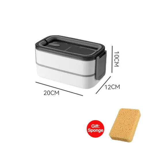 Ondina | Bento Lunch Box | 2-Layer Stainless Steel | Leakproof, Compact