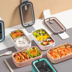 Ondina | Bento Lunch Box | 2-Layer Stainless Steel | Leakproof, Compact