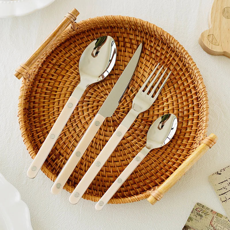 Ondine | Cutlery Set 24-Piece | Stainless Steel, Engraved Design | Serves 6