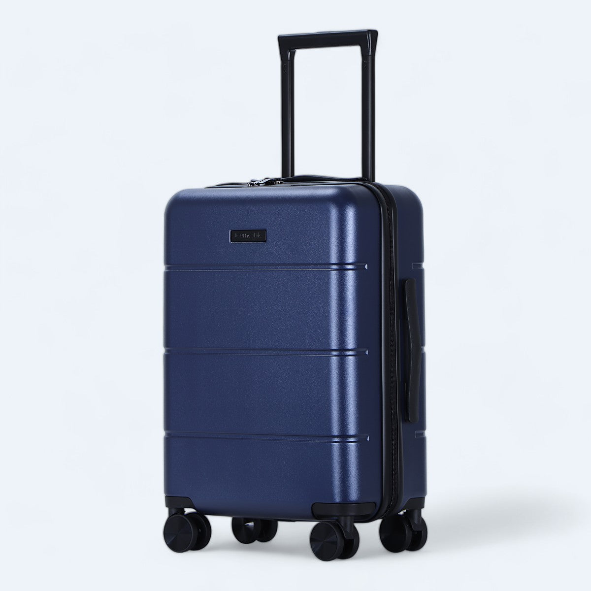 Faye | Hard Shell Luggage Set | 3-Piece, 4-Wheel Spinner | Black & Blue
