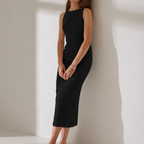 Briar | Midi Dress | Sleeveless, Textured Fabric | Fitted Silhouette