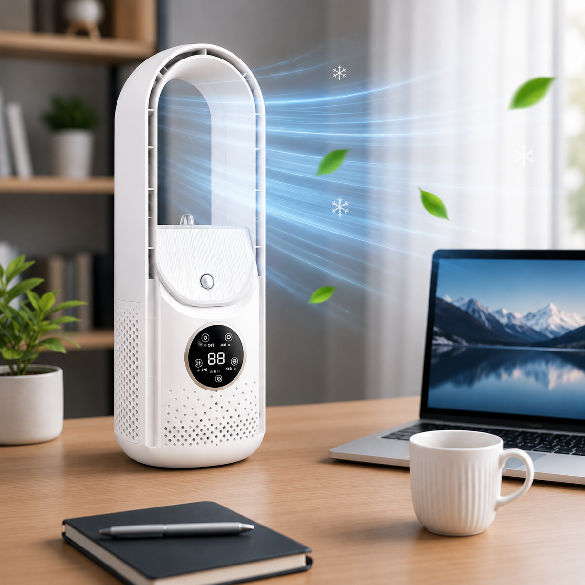 Posy | Portable Air Cooler | Bladeless, Quiet & Compact | Home & Office