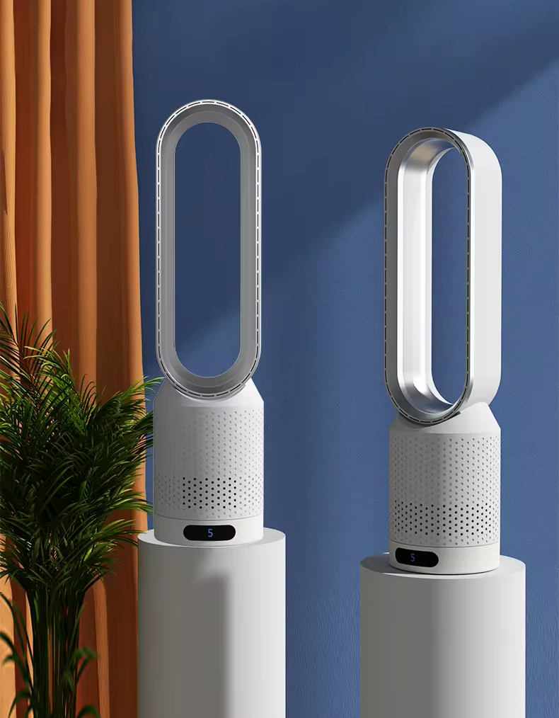 Yvaine | Bladeless Tower Fan | 3-in-1 Cooler, Purifier & UV Sterilizer | 8 Speeds