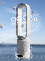 Yvaine | Bladeless Tower Fan | 3-in-1 Cooler, Purifier & UV Sterilizer | 8 Speeds