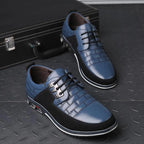 Men's Leather Oxford Derby Shoes | Cushioned Insole Comfort | Wide Fit