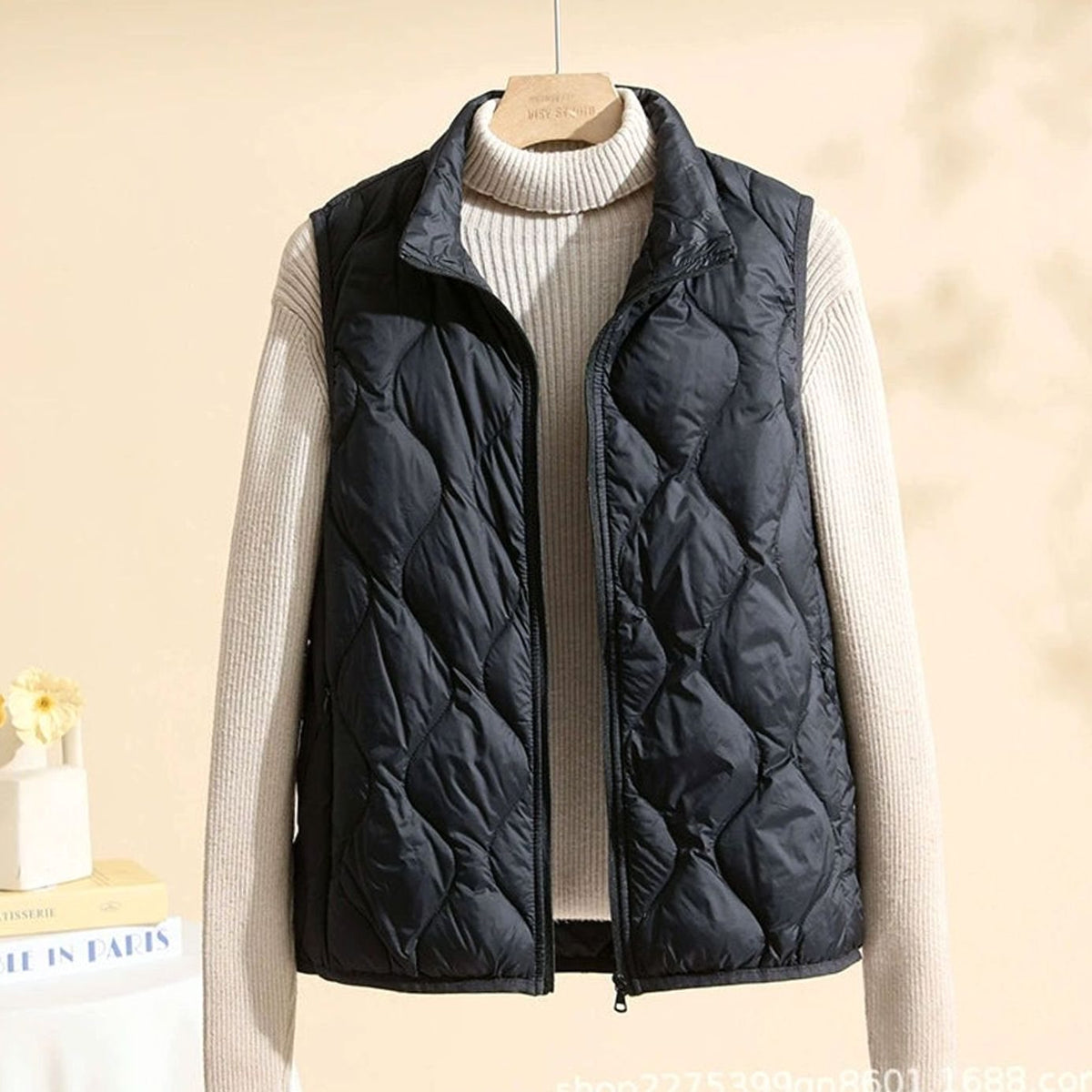 Halcyon | Women's Quilted Puffer Vest | Stand Collar, Sleeveless | Sizes M–4XL