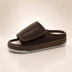 Corduroy Slippers | Unisex Extra Wide Fit Non Slip Padded Sole