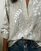 Hazel | Women's Floral Blouse | V-Neck, Lightweight | Spring Summer