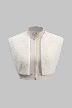 Xanthe | Faux Leather Co-ord Set | Women's Top & Mini Skirt | Faux Fur Trim