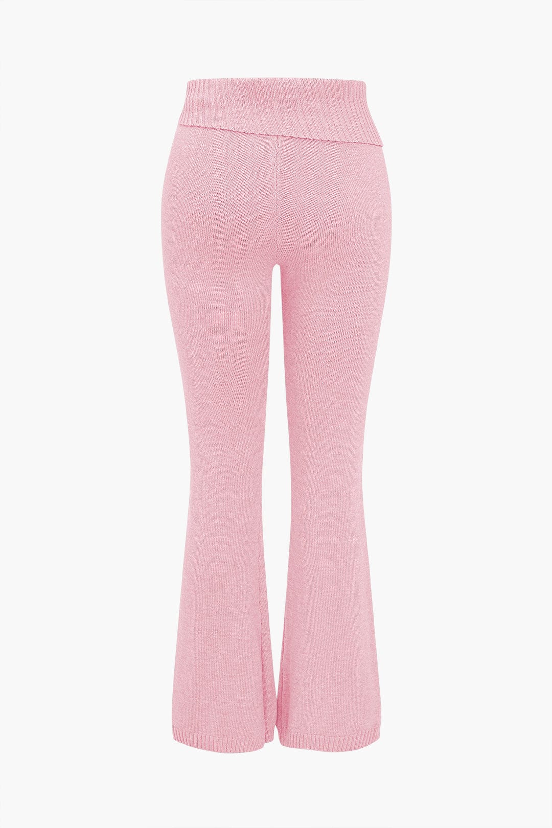 Women 2 Piece Knit Hoodie Flared Pants Set