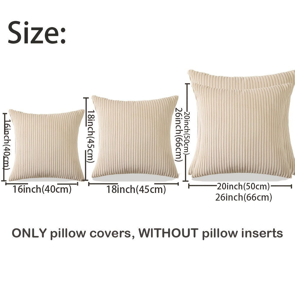 Una | Cushion Cover | Bohemian Rib Stripe, Soft Woven, Zip Closure