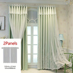 Saoirse | Embroidered Curtain Panels | Elf & Fairy Design, Light-Filtering | Set of 2 with Rings