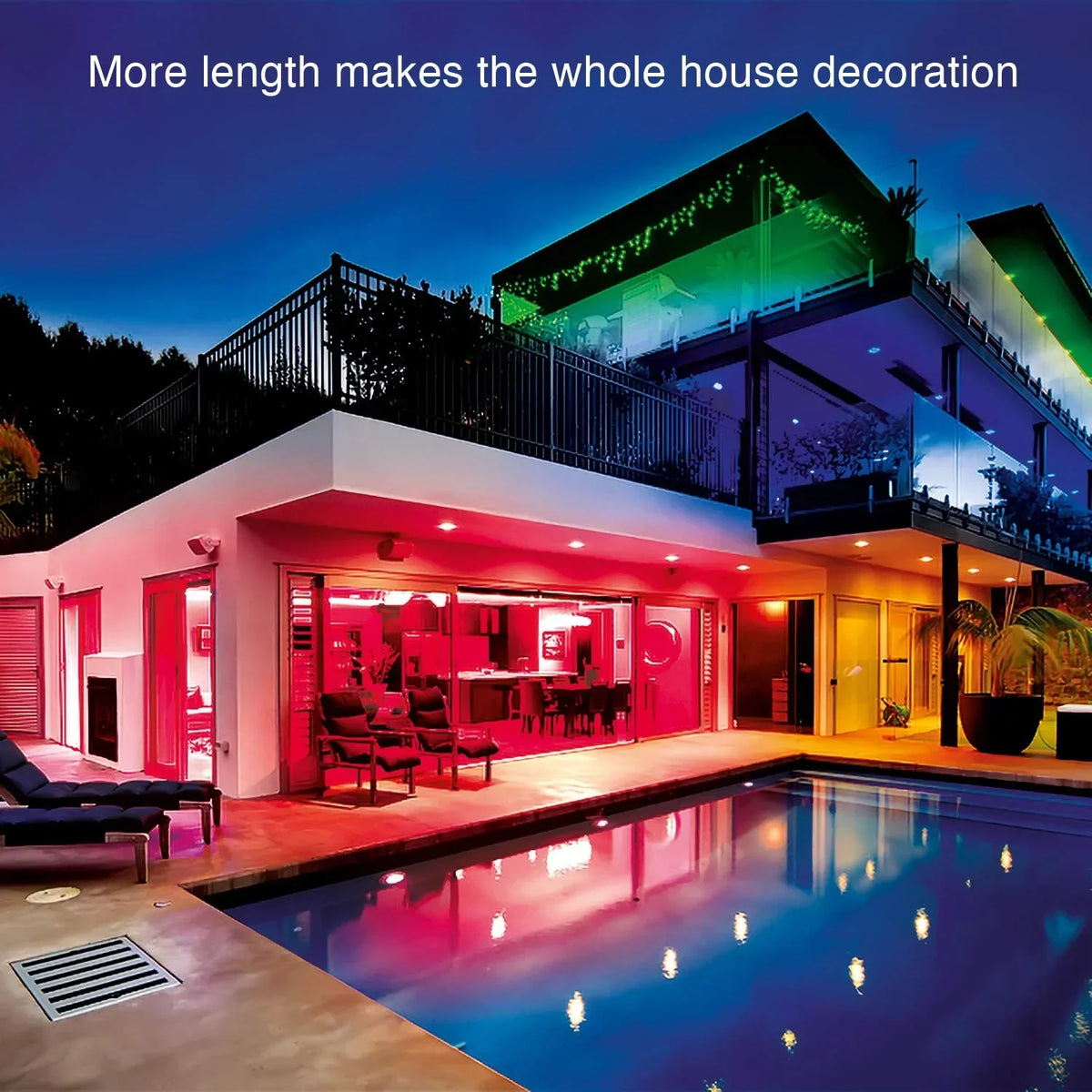 Cosima | LED Strip Lights 32ft | RGB Color Changing, 300 LEDs | IR Remote