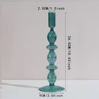 Indra | Glass Candlestick Set | Minimalist Table Decor | Lacquered, Romantic
