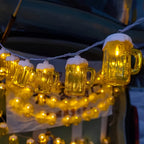 Thea | Beer Mug String Lights | LED Fairy Lights Set of 2 | Warm White, Battery Powered