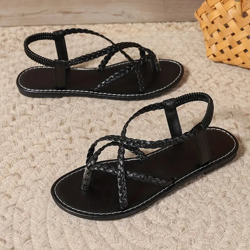 Orthopedic Sandals Women Braided Strap Arch Support Lightweight