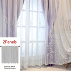 Saoirse | Embroidered Curtain Panels | Elf & Fairy Design, Light-Filtering | Set of 2 with Rings