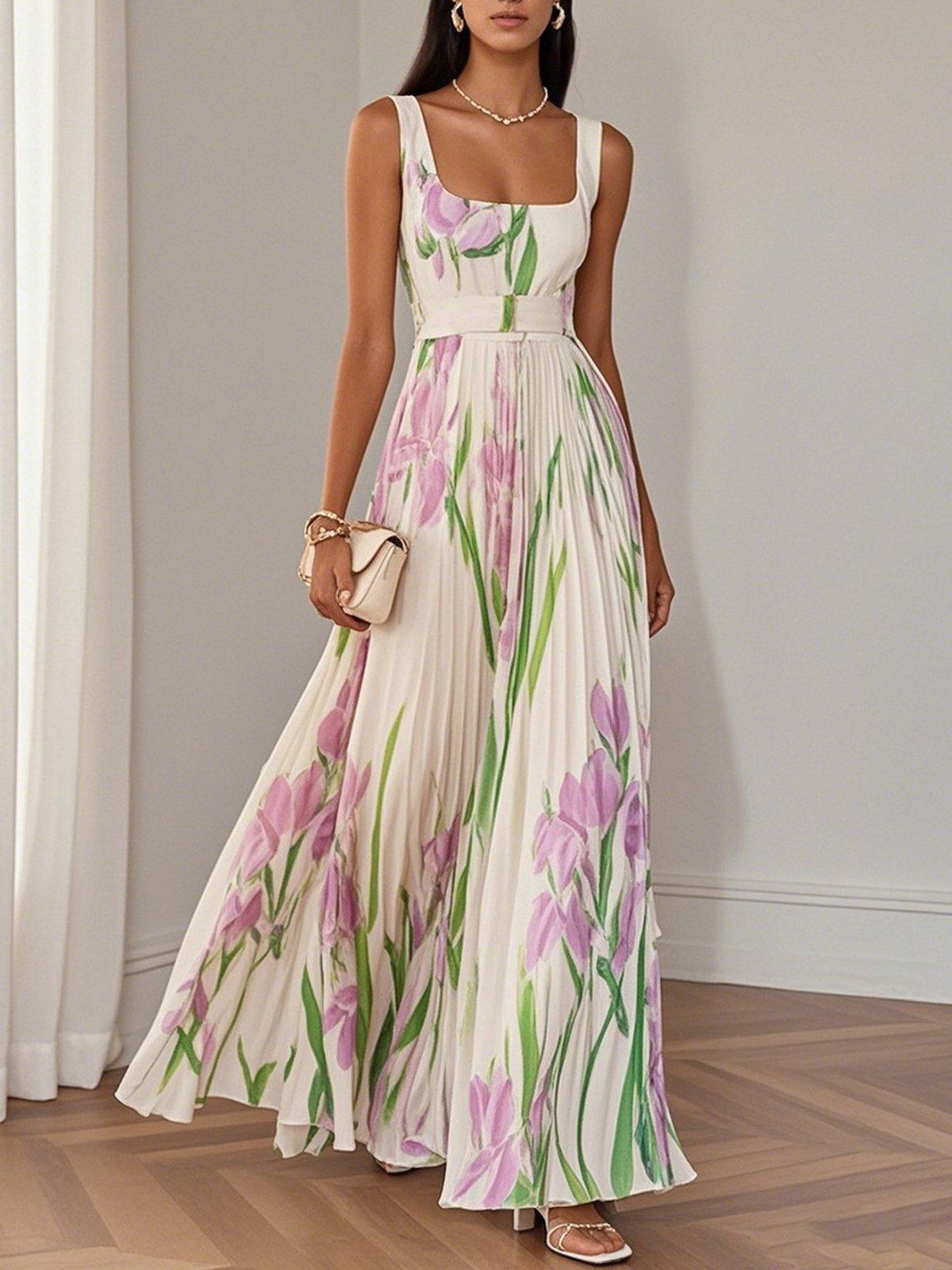 Lyra | Floral Boho Dress | Women's A-Line, Flowy Summer Dress