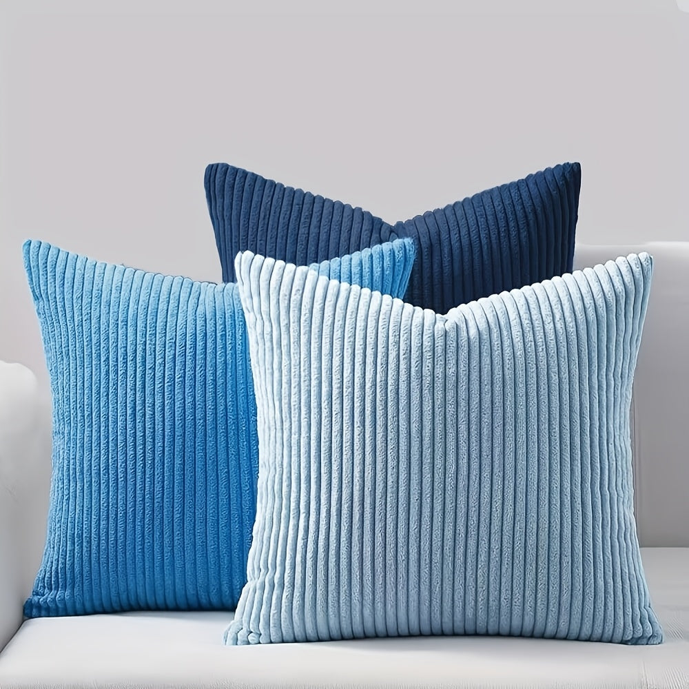 Una | Cushion Cover | Bohemian Rib Stripe, Soft Woven, Zip Closure