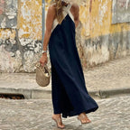 Liora | Maxi Cross Neck Dress | Open Back, Special Occasions