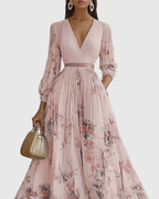Sage | Women's Sleeveless A-Line Midi Dress | Floral, Belted