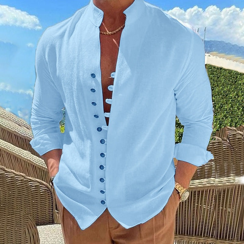 Aria | Men's Cotton Shirt | Long Sleeve, Casual Relaxed Fit