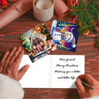 Briar | Diamond Painting Christmas Cards | DIY Kit, Santa & Animal | 12pcs