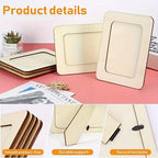 Ondina | Photo Frames Set | 10 Wooden DIY Frames | 15.24 cm, Light Beige