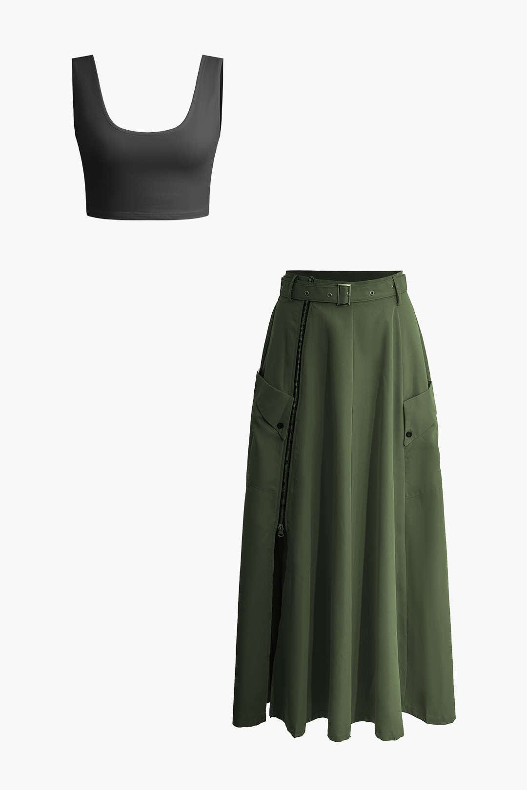 Vera | Two-Piece Set Women | Crop Top & Maxi Skirt | Casual Summer